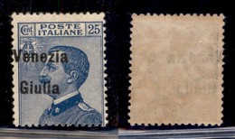 OCCUPAZIONI - VENEZIA GIULIA - 1918 - 25 Cent (24eafc) - Soprastampa A Sinistra - Gomma Originale - Other & Unclassified