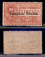 OCCUPAZIONI - VENEZIA GIULIA - 1919 - Espressi - 25 Cent (1) - Gomma Originale - Ottima Centratura - Autres & Non Classés