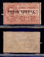 OCCUPAZIONI - VENEZIA GIULIA - 1919 - Espressi - 25 Cent (1a) Con Soprastampa Capovolta - Gomma Originale - Diena (1.200 - Other & Unclassified