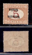 OCCUPAZIONI - VENEZIA GIULIA - 1919 - Segnatasse - 5 Cent (1a) Con Soprastampa Capovolta - Gomma Originale (90) - Autres & Non Classés