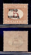 OCCUPAZIONI - VENEZIA GIULIA - 1919 - Segnatasse - 5 Cent (1a) Con Soprastampa Capovolta - Gomma Integra - Ottima Centra - Autres & Non Classés