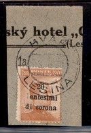 OCCUPAZIONI - TRENTO E TRIESTE - 1919 - 20 Cent Su 20 (5g) - Errore Entesimi - Usato Su Frammento - Other & Unclassified