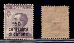 OCCUPAZIONI - DALMAZIA - 1922 - 50 Cent Su 50 (5d) - Di Senza Punto Sulla I - Gomma Integra (135) - Andere & Zonder Classificatie