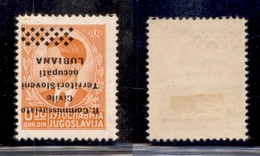 OCCUPAZIONI - LUBIANA - 1941 - 5 Para (19a) Con Soprastampa Capovolta - Gomma Originale - Sonstige & Ohne Zuordnung