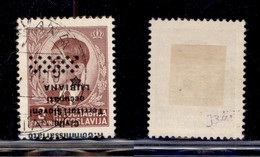 OCCUPAZIONI - LUBIANA - 1941 - 3 Din (23a) Usato Con Soprastampa Capovolta - R. Commissariato Sulla Dentellatura Inferio - Andere & Zonder Classificatie