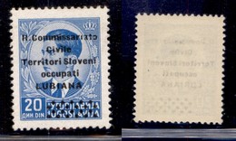 OCCUPAZIONI - LUBIANA - 1941 - 20 Din (32xa) - I Senza Punto - Gomma Integra (120) - Andere & Zonder Classificatie