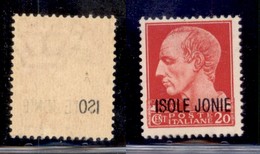 OCCUPAZIONI - ISOLE IONIE - 1941 - 20 Cent (3 Varietà) - Decalco Parziale (150) - Gomma Integra - Non Catalogato - Autres & Non Classés