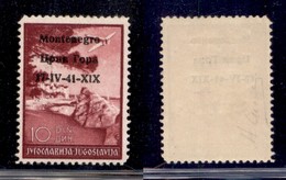 OCCUPAZIONI - MONTENEGRO - 1941 - Posta Aera - 10 Din (6g) - Gomma Originale (200) - Andere & Zonder Classificatie