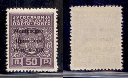 OCCUPAZIONI - MONTENEGRO - 1941 - Segnatasse - 50 Para (1ga) - Errore X1X - Gomma Originale - Other & Unclassified