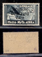 OCCUPAZIONI - ZARA - 1943 - Posta Aerea - 2 Lire Aeroespresso (9za) - T Inclinata - Gomma Originale (160) - Autres & Non Classés