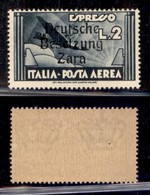 OCCUPAZIONI - ZARA - 1943 - Posta Aerea - 2 Lire Aeroespresso - A Diversa - Gomma Integra (240) - Sonstige & Ohne Zuordnung