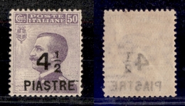 LEVANTE - COSTANTINOPOLI - 1922 - 4 1/2  Piastre Su 50 Cent (62) - Gomma Originale (60) - Sonstige & Ohne Zuordnung