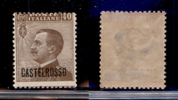 COLONIE - CASTELROSSO - 1922 - 40 Cent (6) - Gomma Integra (250) - Sonstige & Ohne Zuordnung