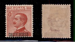 COLONIE - CASTELROSSO - 1922 - 60 Cent Michetti (8e - Varietà O Rotta) - Gomma Originale (900) - Autres & Non Classés