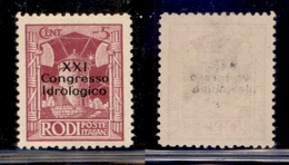 COLONIE - EGEO - 1930 - 5 Cent Congresso Idrologico (12) - Gomma Integra (250) - Other & Unclassified