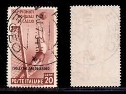 COLONIE - EGEO - 1934 - 20 Cent Calcio (75) Usato (140) - Otros & Sin Clasificación