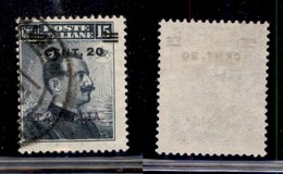 COLONIE - STAMPALIA - 1916 - 20 Cent Su 15 (8c) Usato - Soprastampa A Destra - Autres & Non Classés