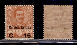 COLONIE - ERITREA - 1905 - 15 Cent Su 15 (30) - Gomma Originale (160) - Autres & Non Classés