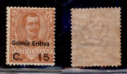 COLONIE - ERITREA - 1905 - 15 Cent Su 20 (30) - Gomma Integra (400) - Other & Unclassified
