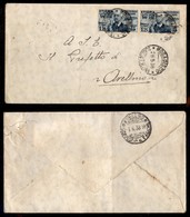 COLONIE - ETIOPIA - Due 1,25 Lire (7) Su Busta Da Mogadiscio A Avellino Del 26.5.38 - Fori Di Punto Metallico Sul Pezzo  - Autres & Non Classés