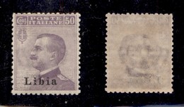 COLONIE - LIBIA - 1912 - 50 Cent (9) - Gomma Originale (60) - Sonstige & Ohne Zuordnung