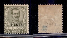 COLONIE - LIBIA - 1917 - 45 Cent (18) - Gomma Originale (65) - Sonstige & Ohne Zuordnung