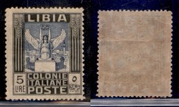 COLONIE - LIBIA - 1921 - 5 Lire (31x) Senza Filigrana - Gomma Originale (125) - Autres & Non Classés
