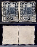 COLONIE - LIBIA - 1931 - 1,25 Lire (105/105e) - Coppia Orizzontale Con Filigrana Lettere Complete NA (12/10) A Destra -  - Other & Unclassified