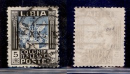 COLONIE - LIBIA - 1937 - 5 Lire (144) Usato (650) - Other & Unclassified