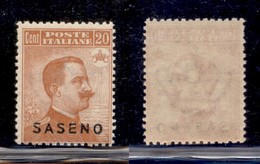 COLONIE - SASENO - 1923 - 20 Cent Michetti (3) - Gomma Integra (200) - Sonstige & Ohne Zuordnung