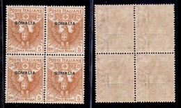 COLONIE - SOMALIA - 1916 - 20 Cent Croce Rossa (22) In Quartina - Gomma Integra (400) - Other & Unclassified