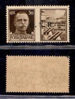 REPUBBLICA SOCIALE - GNR BRESCIA - 1943 - Propaganda - 30 Cent Marina (17/I) - N Parziale (evanescente) - Gomma Integra - Sonstige & Ohne Zuordnung