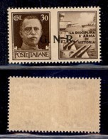 REPUBBLICA SOCIALE - GNR BRESCIA - 1943 - Propaganda - 30 Cent Marina (17/I Varietà Eca) Con Tre Punti Grossi - Gomma In - Other & Unclassified