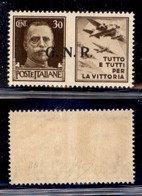 REPUBBLICA SOCIALE - GNR BRESCIA - 1943 - Propaganda - 30 Cent Aviazione (19/Ief) Con Punto Piccolo Dopo R - Gomma Integ - Sonstige & Ohne Zuordnung