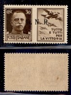 REPUBBLICA SOCIALE - GNR BRESCIA - 1943 - Propaganda - 30 Cent Aviazione (19/IIef) - Punto Piccolo Dopo R - Gomma Integr - Autres & Non Classés