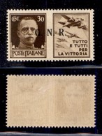 REPUBBLICA SOCIALE - GNR BRESCIA - 1943 - Propaganda - 30 Cent Aviazione (19/IIei) - Tre Punti Piccoli - Gomma Originale - Sonstige & Ohne Zuordnung