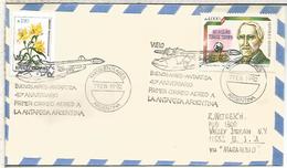 ARGENTINA 1992 ANTARTIDA ANTARCTIC  MAIL AVION PLANE BASE MARAMBIO - Polare Flüge