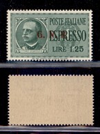 REPUBBLICA SOCIALE - GNR BRESCIA - 1943 - Espressi - 1,25 Lire (19/IIIe) Punto Rotto Dopo R - Gomma Integra - Other & Unclassified