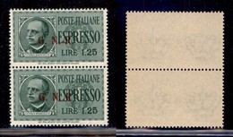 REPUBBLICA SOCIALE - GNR BRESCIA - 1943 - Espressi - 1,25 Lire (19/III + 19/IIIe) - Coppia Verticale - Senza Punto Dopo  - Other & Unclassified