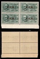 REPUBBLICA SOCIALE - GNR BRESCIA - 1943 - Espressi - 1,25 Lire (19/III) In Quartina - Punti Piccoli Dopo NR (m) + Tre Pu - Other & Unclassified