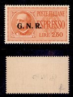 REPUBBLICA SOCIALE - GNR BRESCIA - 1943 - Espressi - 2,50 Lire (20/IIb) - Soprastampa Sull’effigie - Gomma Integra (900) - Other & Unclassified