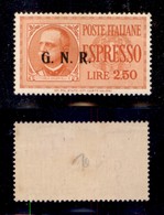 REPUBBLICA SOCIALE - GNR BRESCIA - 1943 - Espressi - 2,50 Lire (20/IIIb Varietà N) - Soprastampa Sull’effigie Con Punti  - Andere & Zonder Classificatie