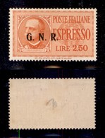 REPUBBLICA SOCIALE - GNR BRESCIA - 1943 - Espressi - 2,50 Lire (20/IIIb Varietà N) - Soprastampa Sull’effigie Con Punti  - Autres & Non Classés