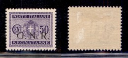 REPUBBLICA SOCIALE - GNR BRESCIA - 1943 - Segnatasse - 50 Cent (53/I) - Gomma Originale (250) - Other & Unclassified