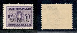 REPUBBLICA SOCIALE - GNR BRESCIA - 1943 - Segnatasse - 50 Cent (53/I) - Gomma Integra - Oliva (200) - Other & Unclassified