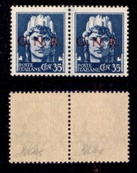 REPUBBLICA SOCIALE - GNR VERONA - 1944 - 35 Cent (476) In Coppia - Punto Piccolo Dopo R A Sinistra - Gomma Integra - Non - Otros & Sin Clasificación