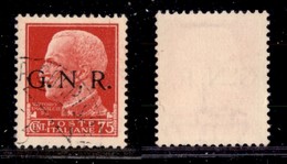 REPUBBLICA SOCIALE - GNR VERONA - 1944 - 75 Cent (478iad) Usato A Verona (Titolare) - Punto Piccolo Dopo N - Non Catalog - Otros & Sin Clasificación