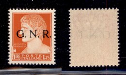 REPUBBLICA SOCIALE - GNR VERONA - 1944 - 1,75 Lire (481iab) Con Punto Piccolo Dopo G - Gomma Integra - Cert. AG (750) - Other & Unclassified