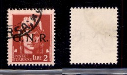 REPUBBLICA SOCIALE - GNR VERONA - 1944 - 2 Lire (482) Usato A Verona (Borsa) 11.11.45 (90) - Sonstige & Ohne Zuordnung