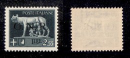 REPUBBLICA SOCIALE - GNR VERONA - 1944 - Errore Di Colore - 2,55 Lire (483A) Con Soprastampa Nera - Gomma Integra - Cert - Andere & Zonder Classificatie